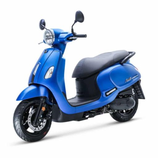 SYM Fiddle IV E5 2025 snorscooter Mat Blauw