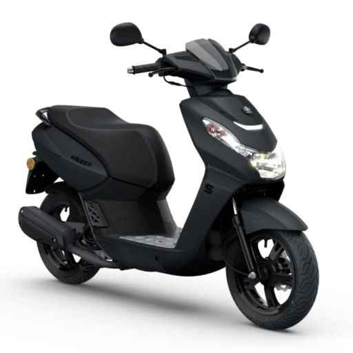 Peugeot Kisbee Black Edition E5 2025 mat zwart bromscooter
