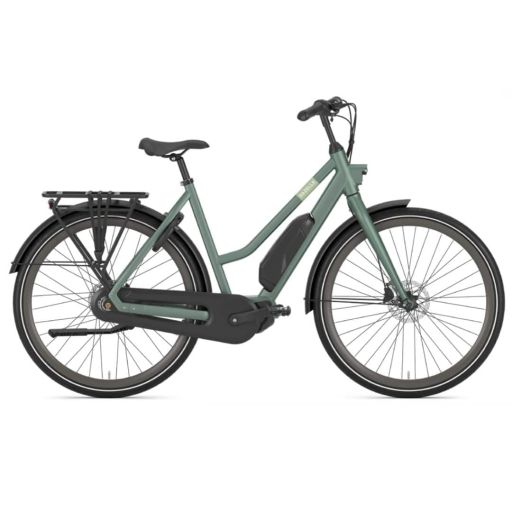 Gazelle Esprit C7 HMS dames e bike Moss Green Mat 7 versnellingen framemaat 54