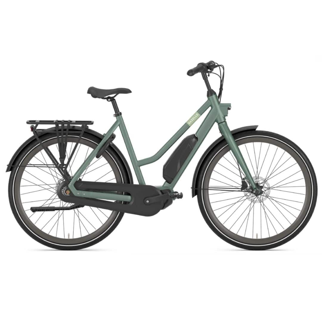 Gazelle Esprit C7 HMS dames e bike Moss Green Mat 7 versnellingen framemaat 54