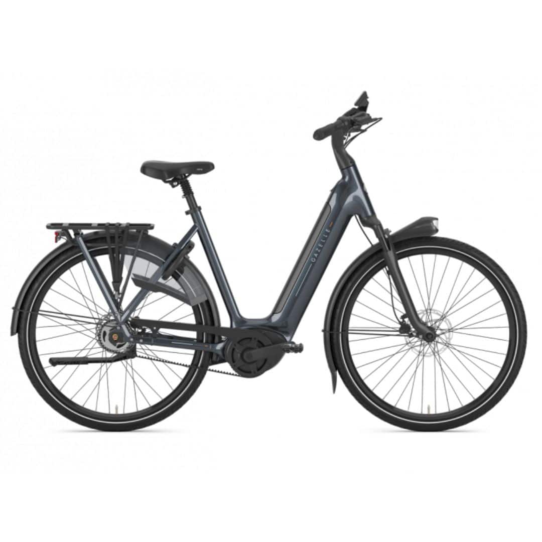 Gazelle Grenoble C5 HMB Dames 2025 Anthracite Grey Glans e-bike met riemaandrijving