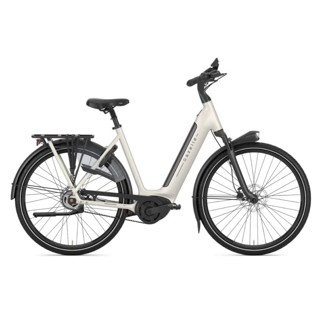 Gazelle Grenoble C5 dames e-bike 2025 Ivory White Mat frame 57