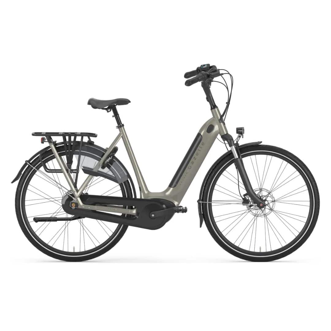 Gazelle Grenoble C7+ 2025 Clay Green Glans dames e-bike frame 57