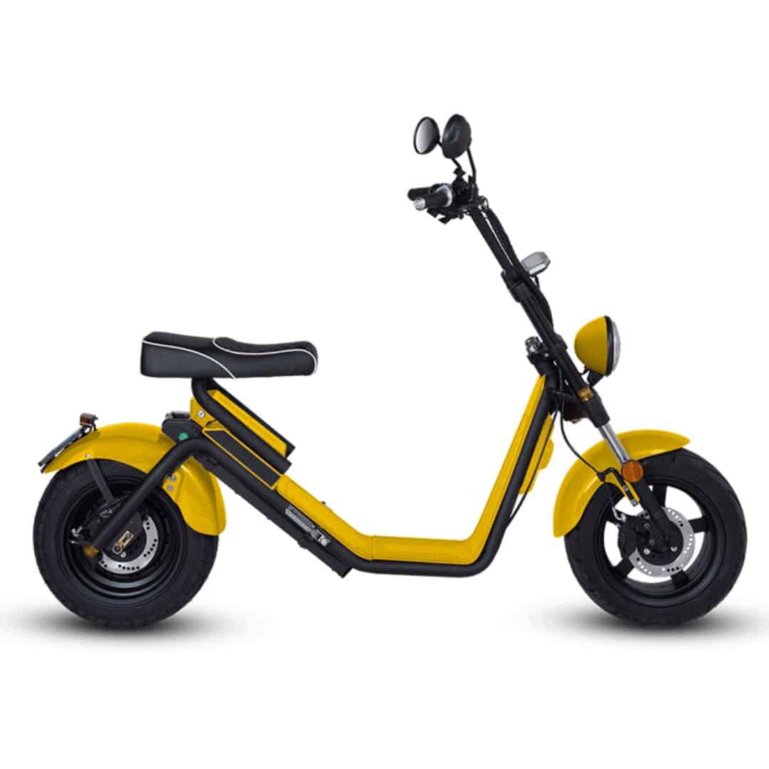 Spyder Wheelz E-Chopper Special Edition 2025 geel elektrische snorscooter