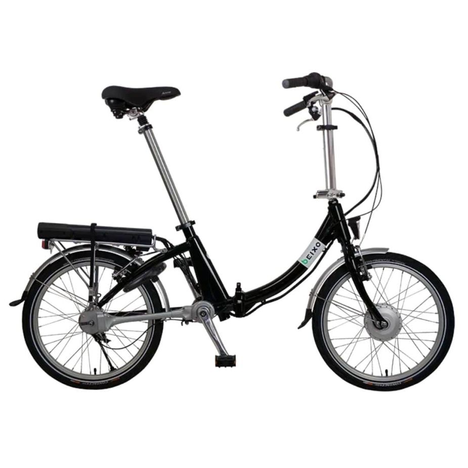 Beixo Compact Electra Low | Elektrische Vouwfiets Zwart met 7 versnellingen